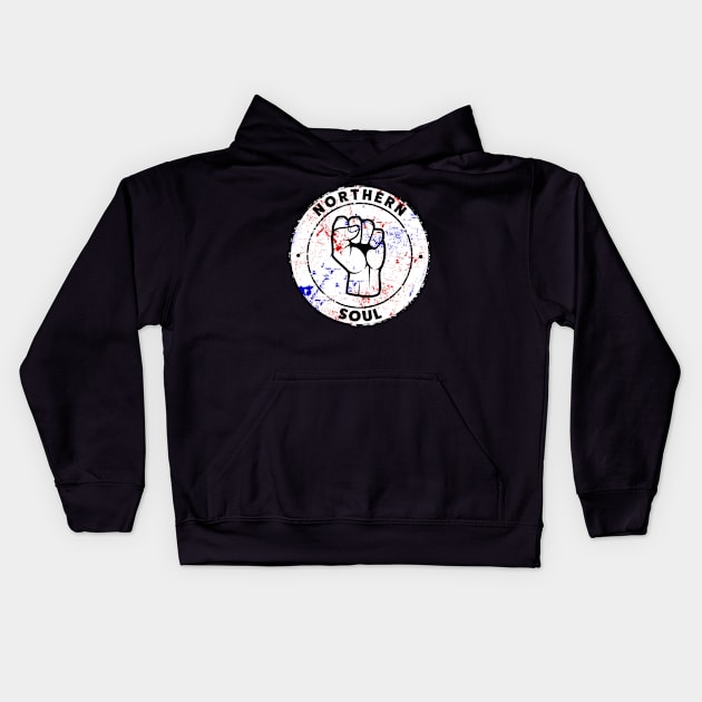 Northern Soul - Red and Blue Kids Hoodie by Room Thirty Four